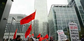 Canary Wharf Demonstration